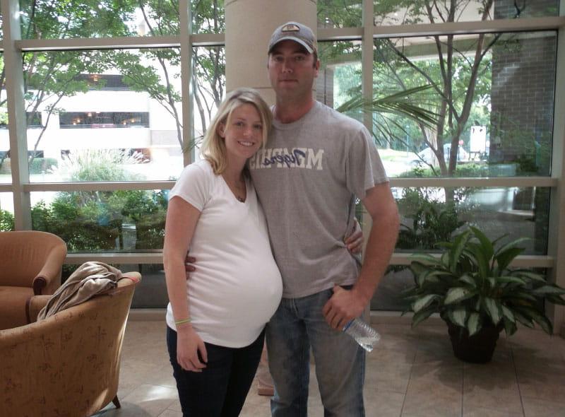 Layne and Jamie Dawson at the hospital, ready to deliver Jackson. (Photo courtesy of the Dawson family)